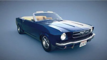 Ford Mustang Convertible (PBR) | 3D Model