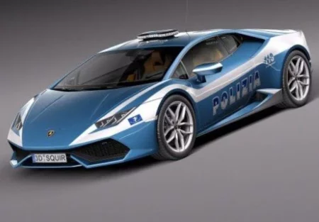 Lamborghini Huracan 2015 Italian Police Car | 3D Model