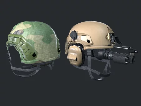 ACH and ARCH helmet with PVS-14 Night Vision Monocular 3D