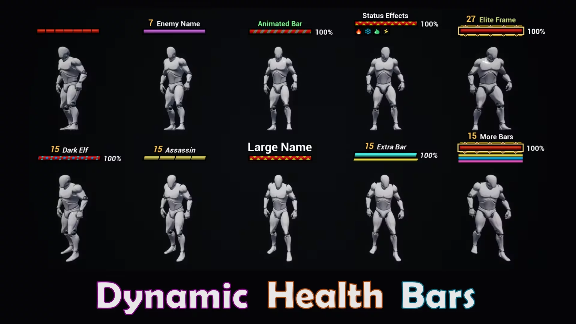 Dynamic Health Bars » MoreAssets - Game Assets
