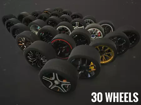 Car Wheel Tire With Disk Pack (30 Wheels)