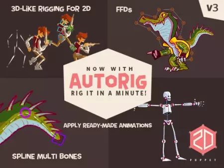 Puppet2D v3.8 - Скачать бесплатно Ассеты для Юнити