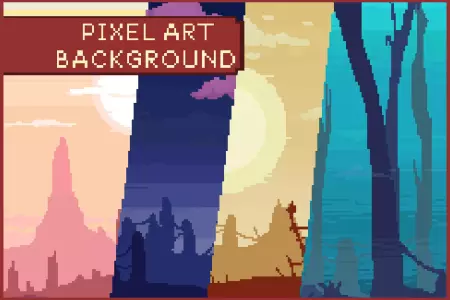 12 Parallax Pixel Art Background Pack #3