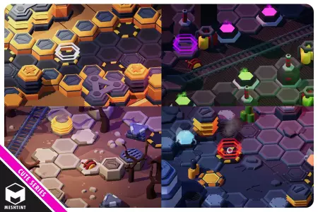 Sci Fi Hexagon Battlefields Cute Series