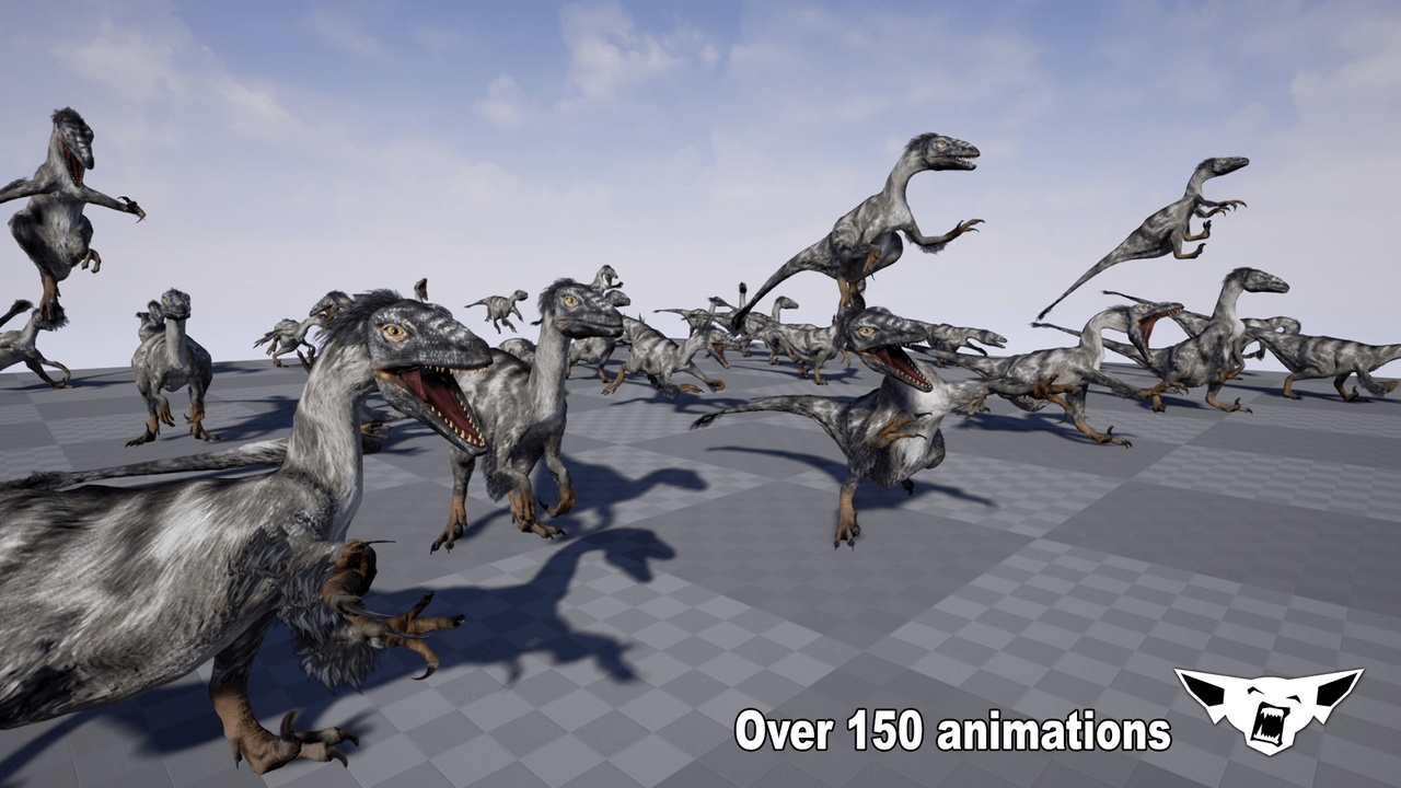 Raptor Dinosaur Animated