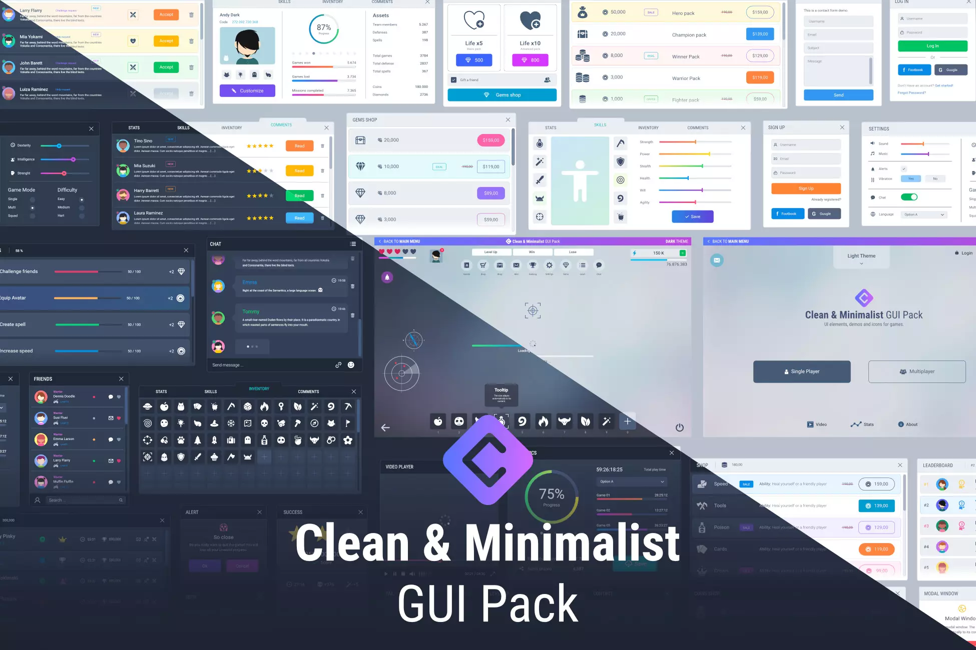 Clean & Minimalist GUI Pack