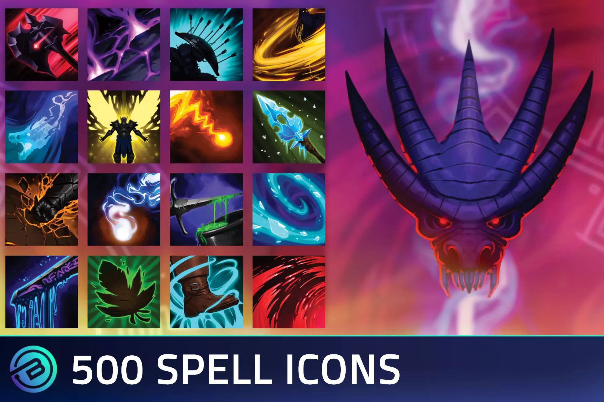 500 RPG Spell Icons - Fantasy