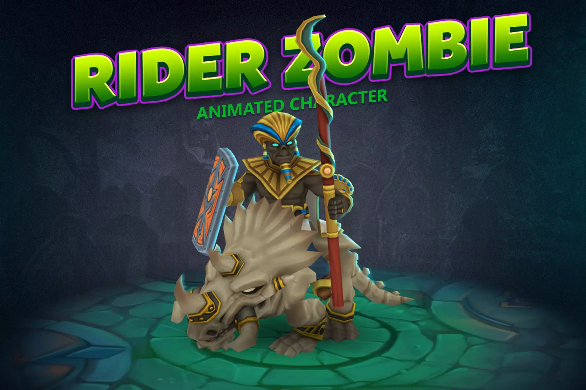 Rider zombie animated character