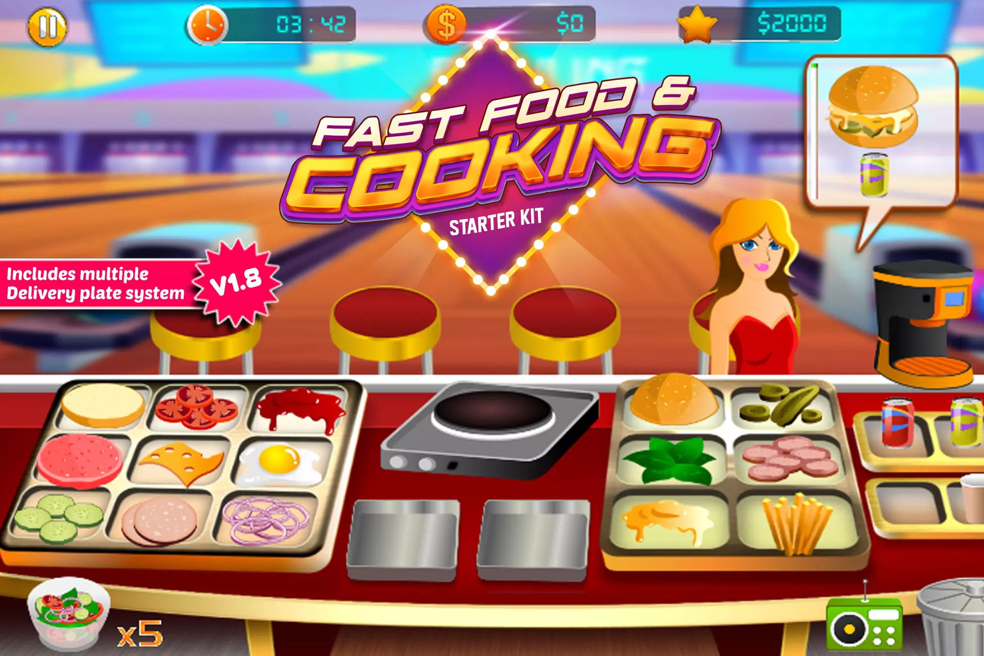 Fast food, Restaurant & Cooking Tycoon Starter Kit