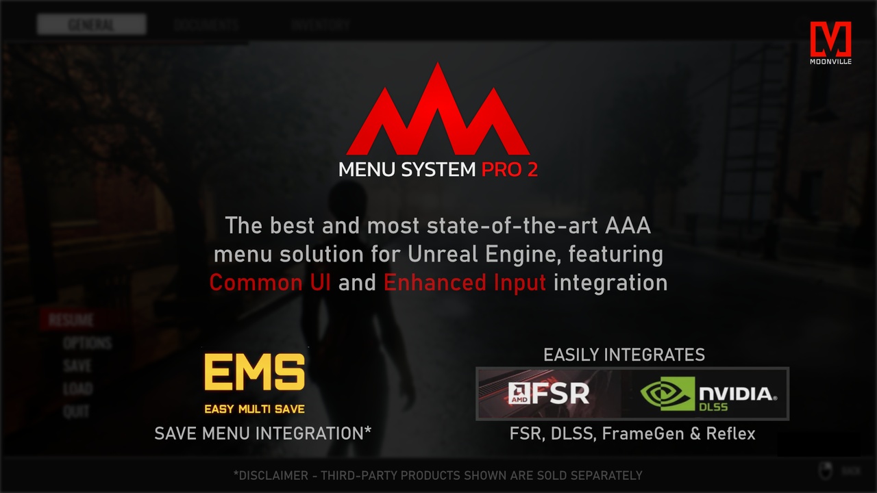 Menu System Pro by Moonville