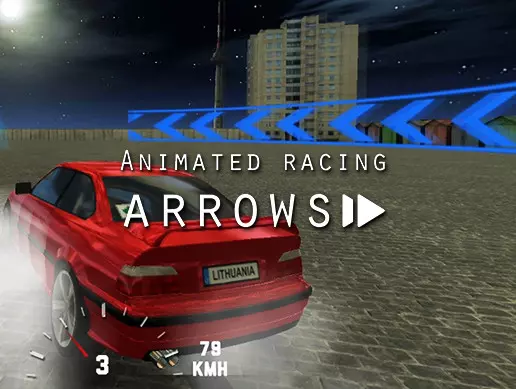 Animated racing arrows