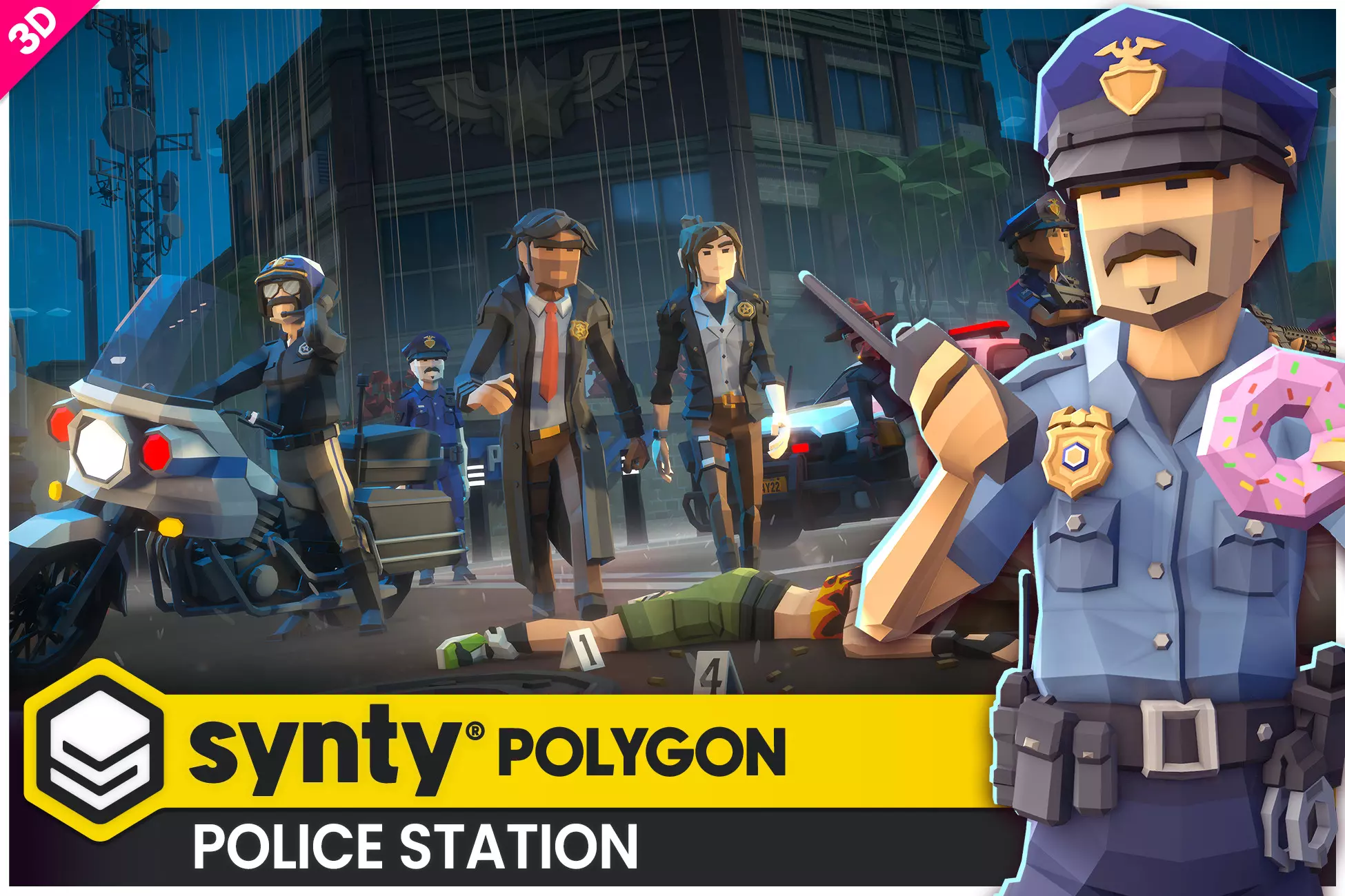 Police Station Pack - Synty POLYGON - Stylized Low Poly Assets