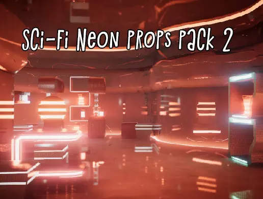 Sci-Fi Neon Props Pack 2