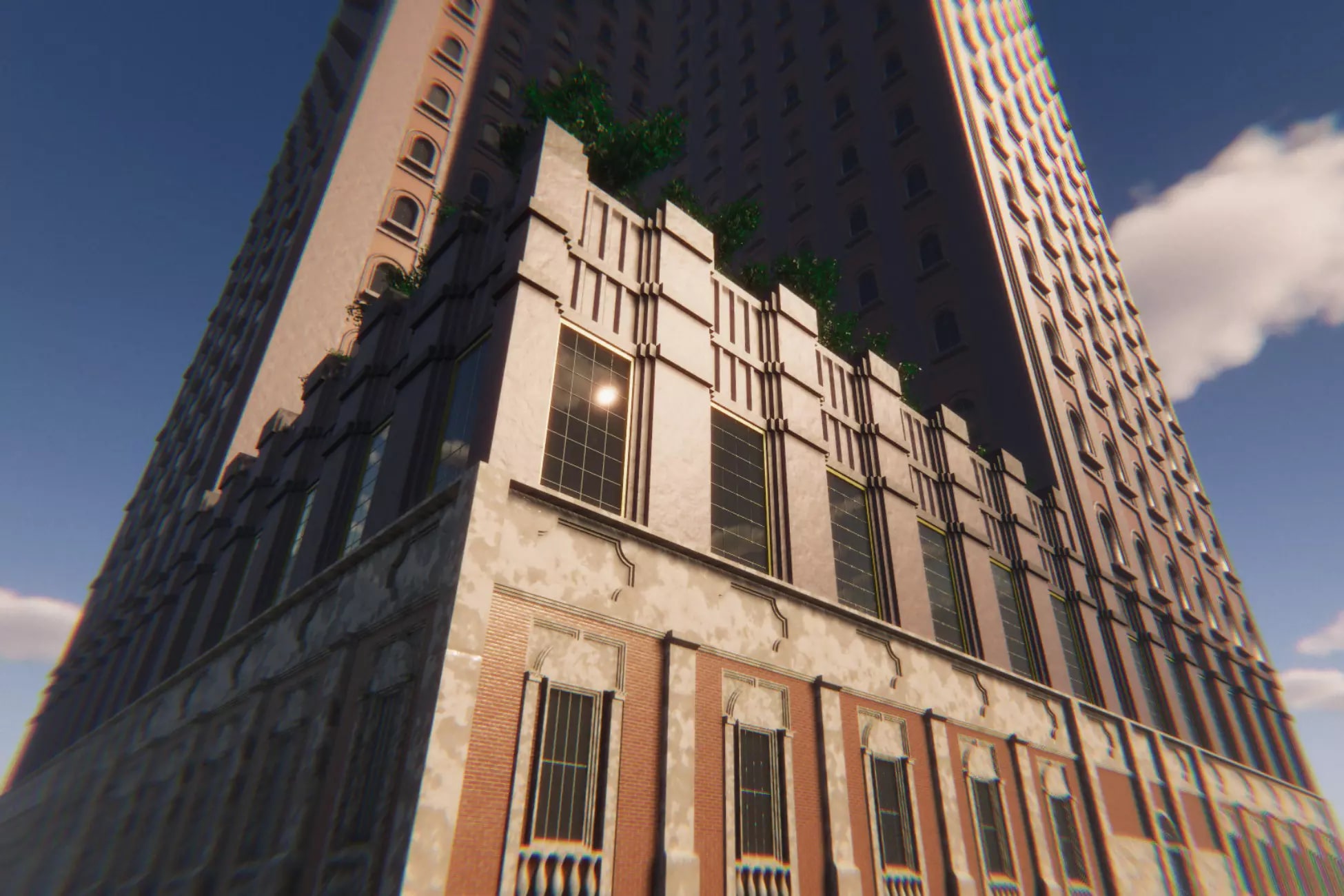 USA Building With Terrace (HDRP, PBR)