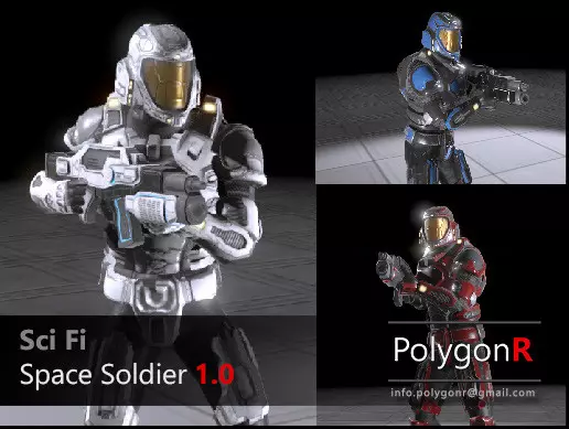 Sci Fi Space Soldier PolygonR