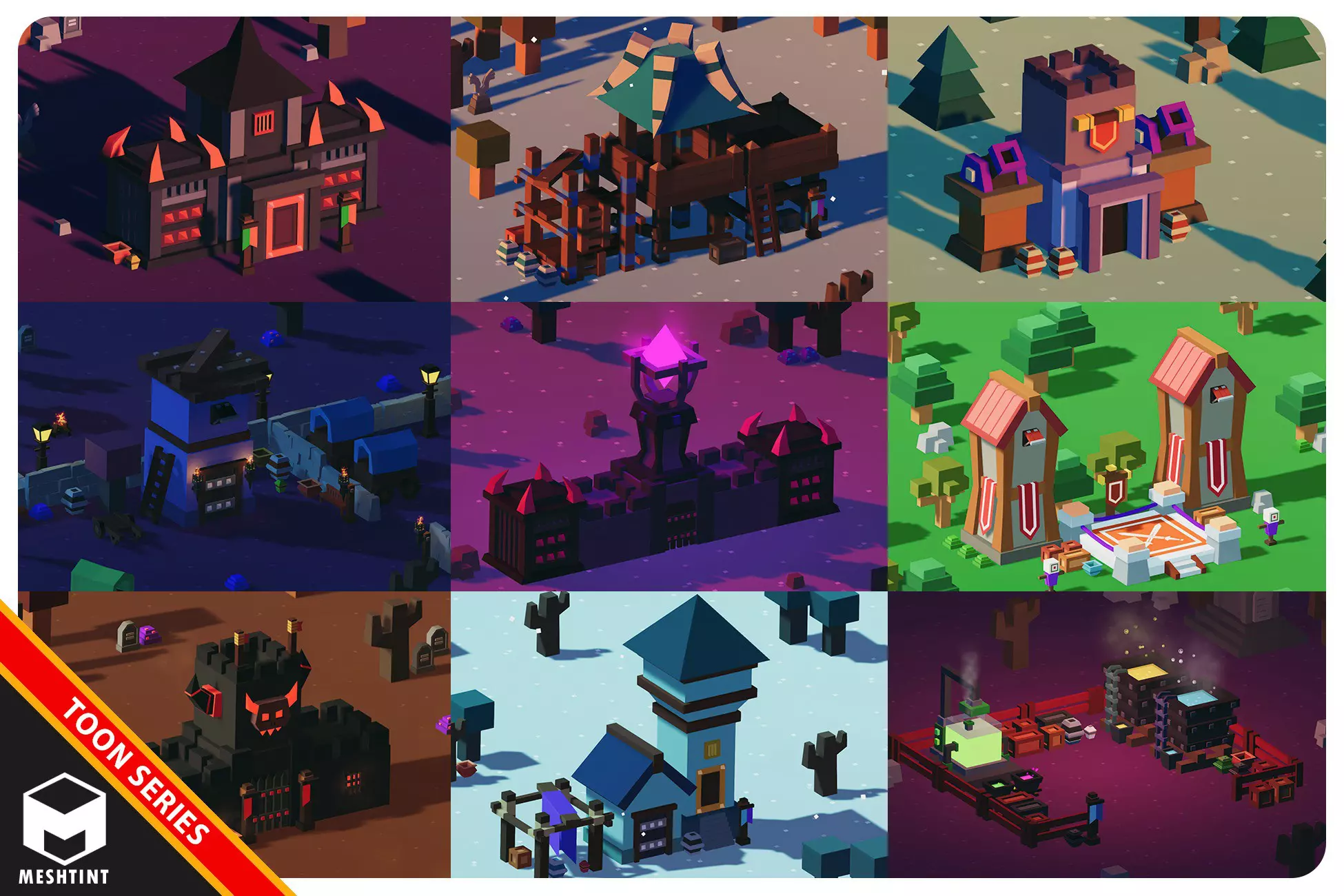 Customizable Fantasy Buildings Toon Series