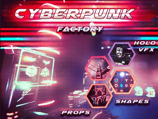 Cyber Punk VHS neon factory kitbash