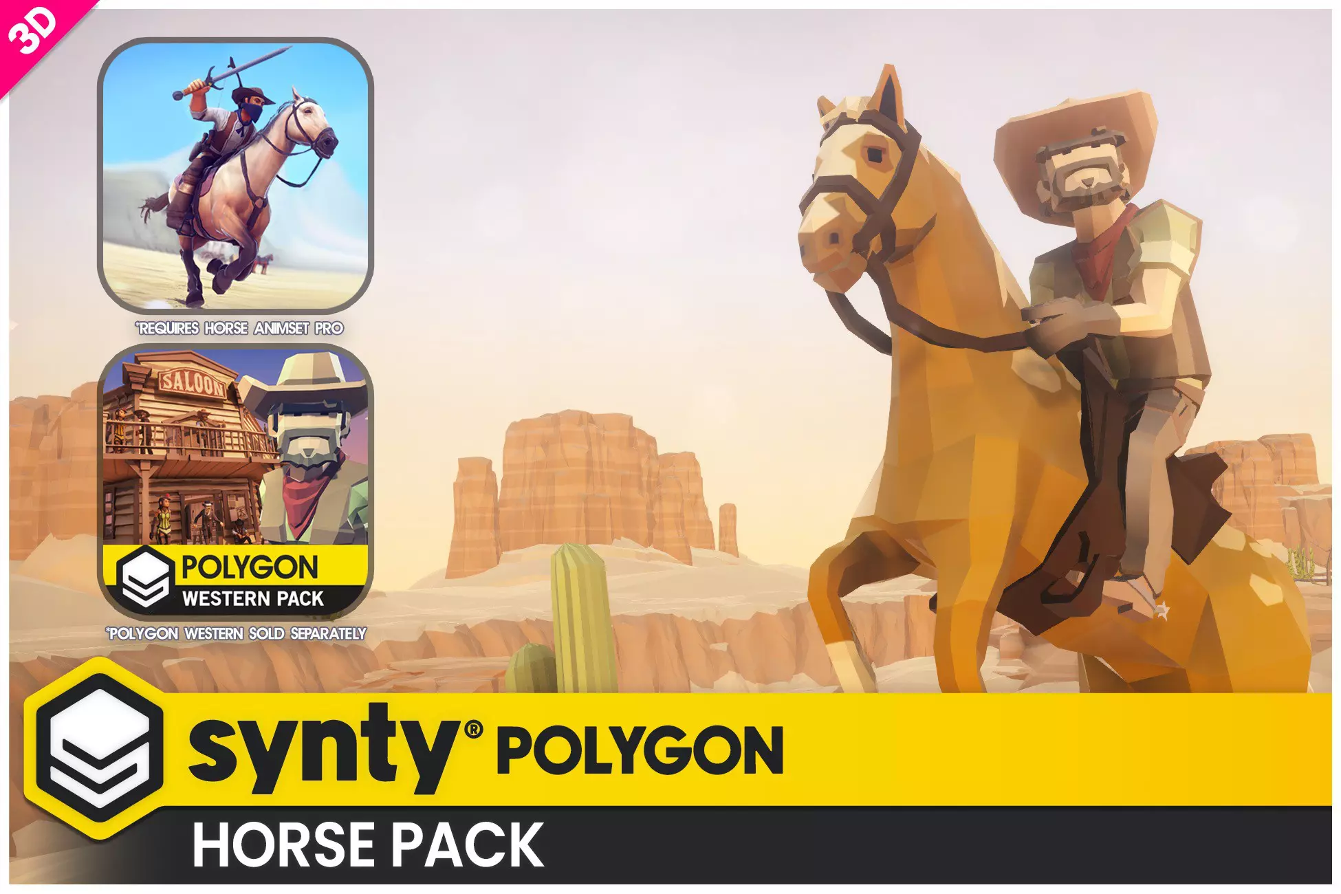 POLYGON Horse - Low Poly 3D Art by Synty