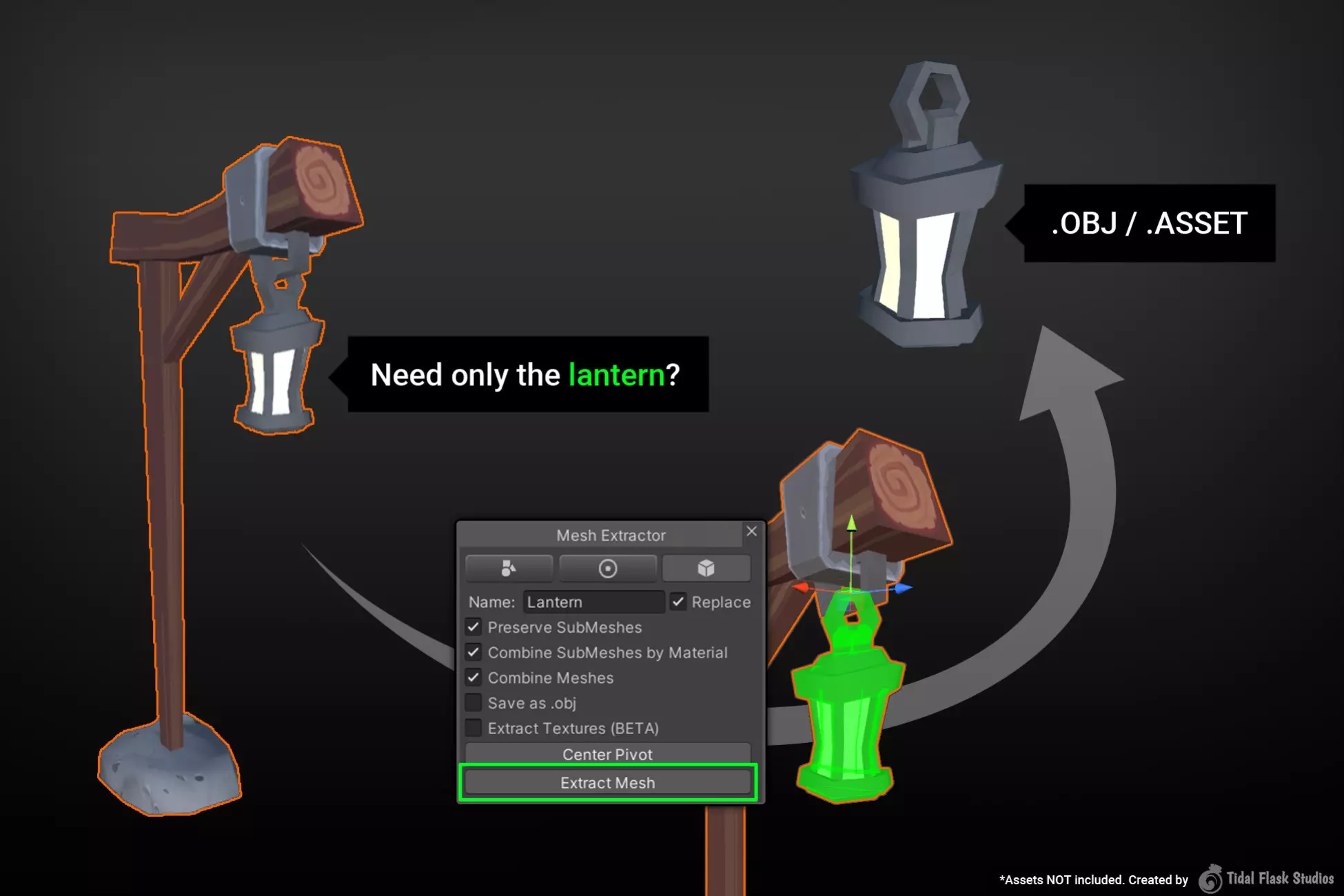 Mesh Extractor - Separate meshes, materials and textures