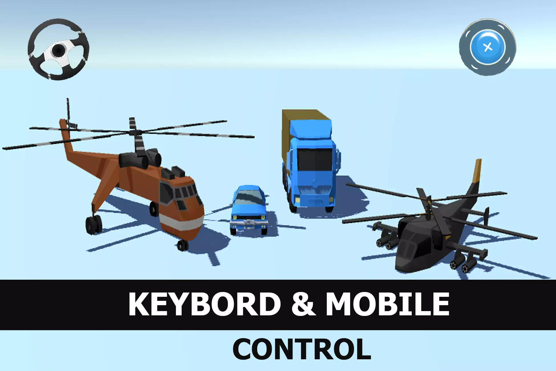 Car and Helicopter Mobile control