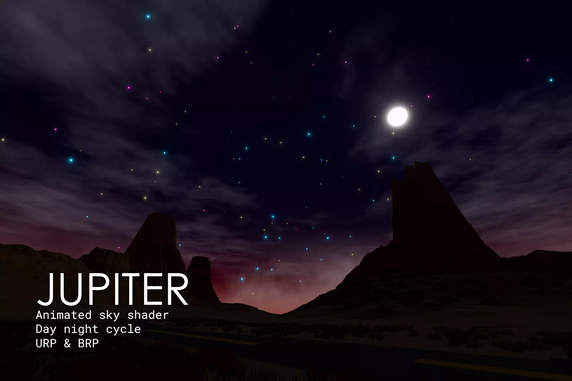 Procedural Sky Shader & Day Night Cycle - Jupiter