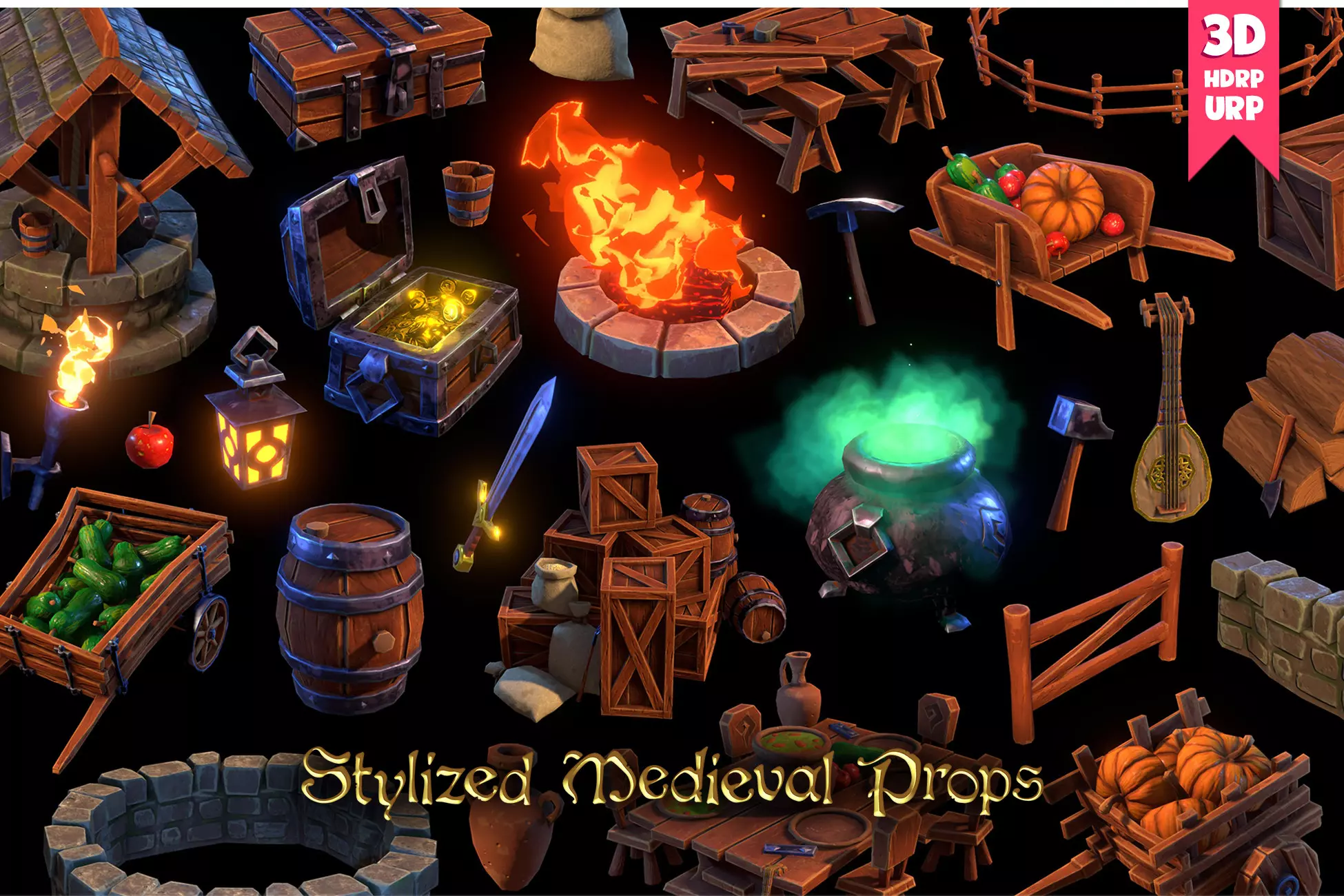 Stylized Medieval Props