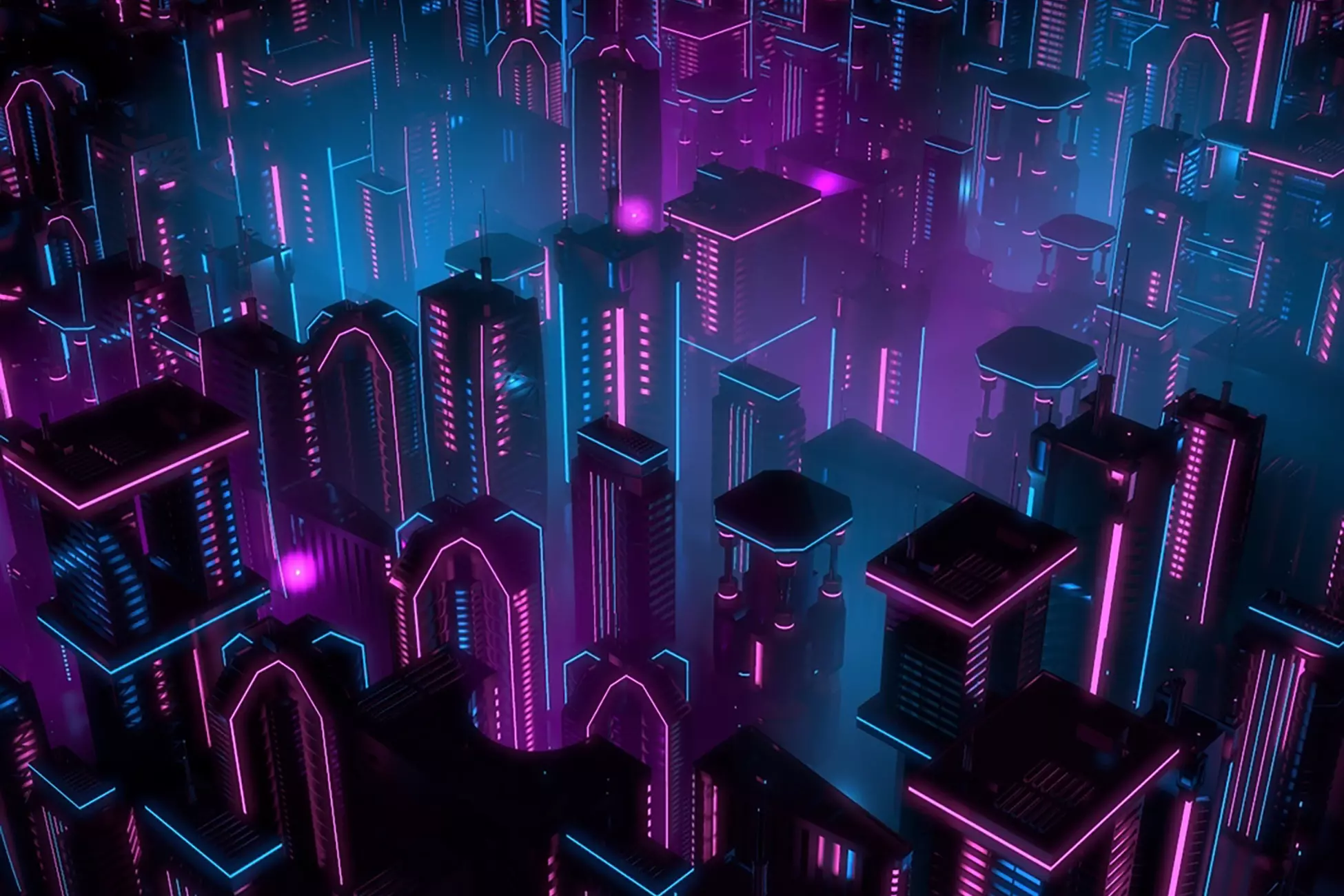 Neon Buildings