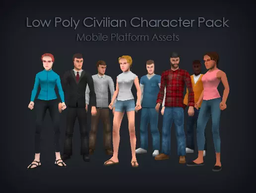 Low Poly Civilian Character Pack