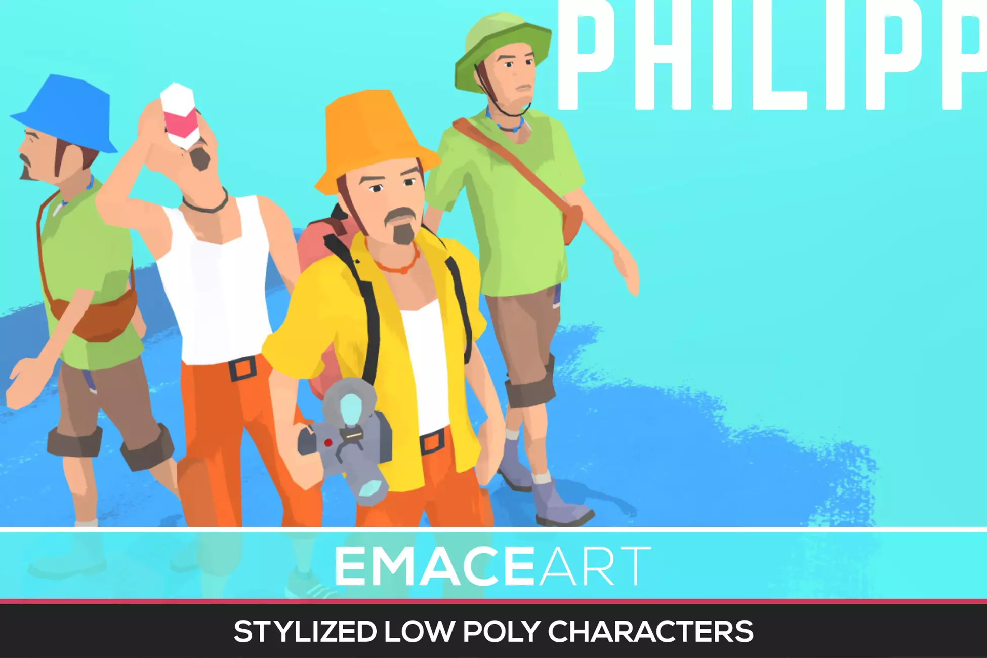 PHILIPP | Stylized modular low poly character