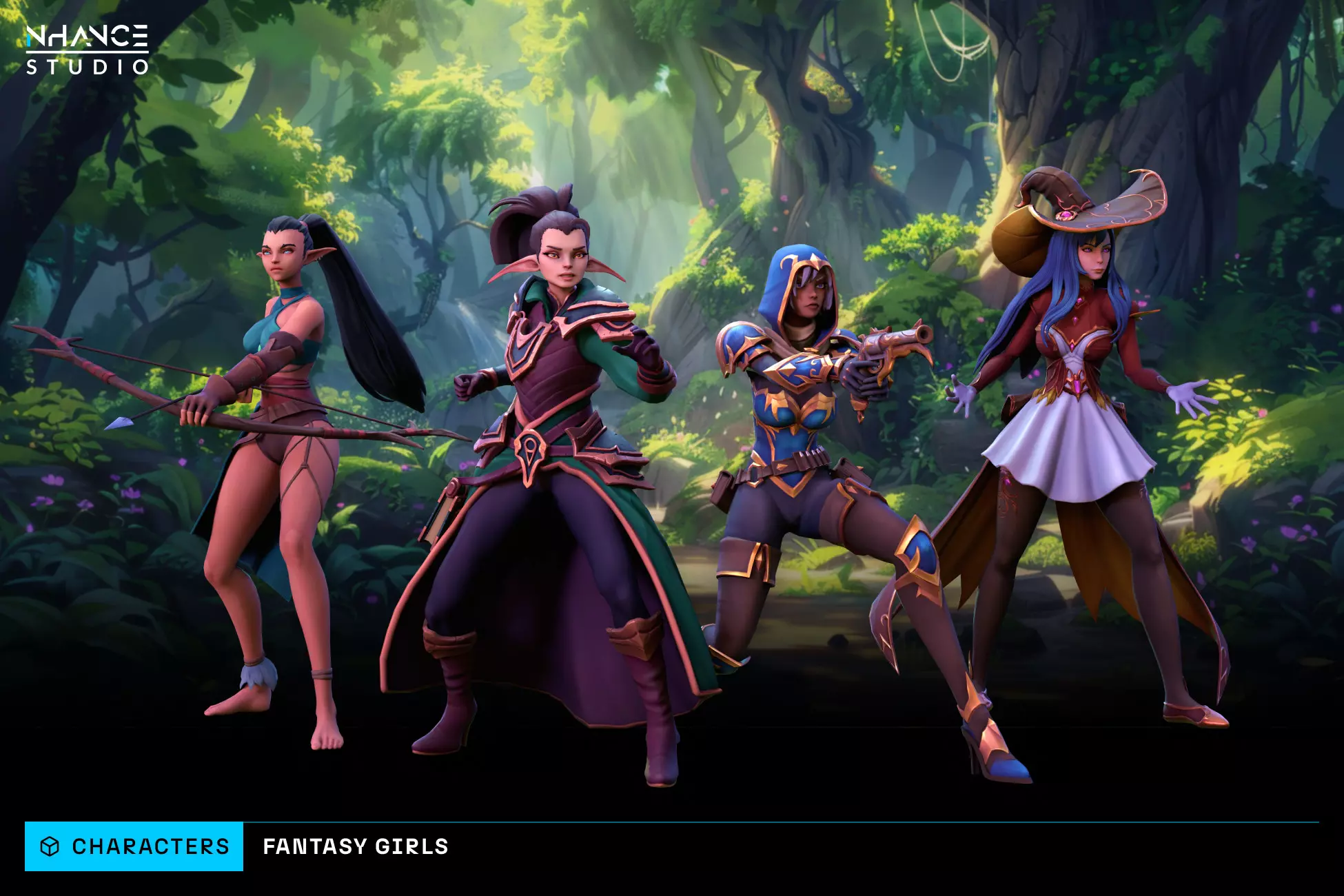 Stylized Fantasy Girls NPC Pack #3