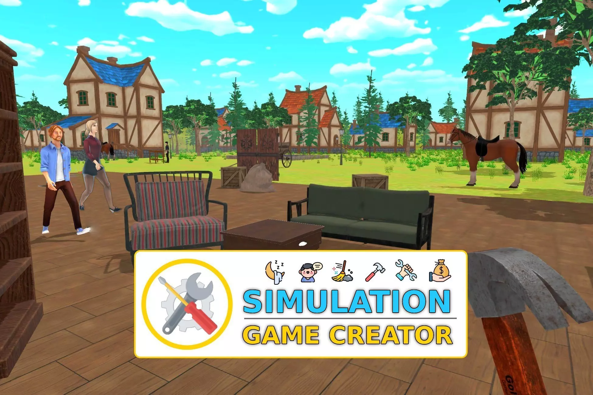 Simulation Game System - Create your Simulator for Mobile and PC