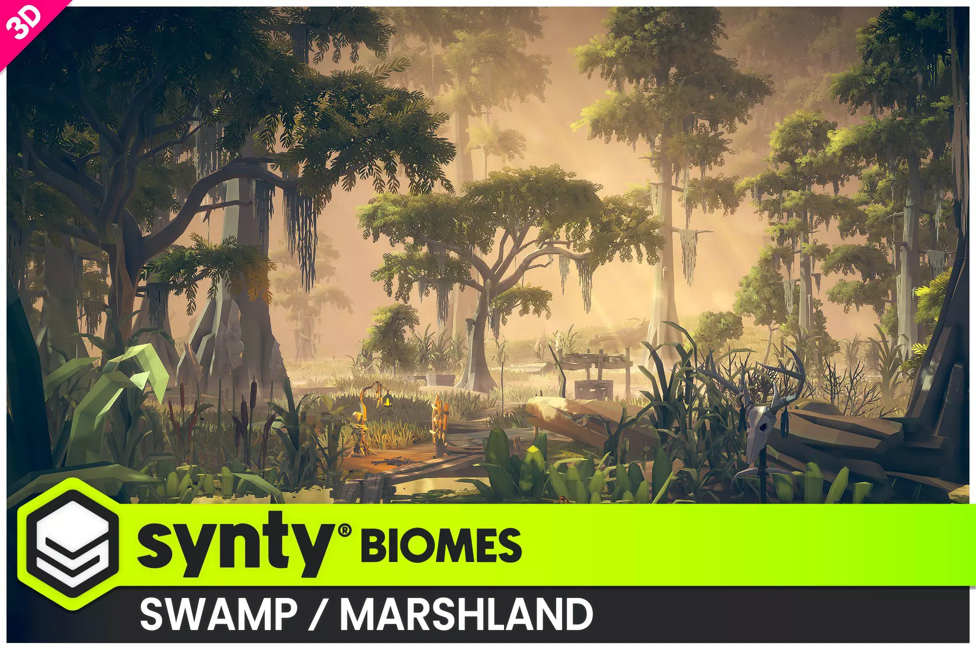POLYGON Swamp Marshland - Nature Biomes - Low Poly 3D Art by Synty