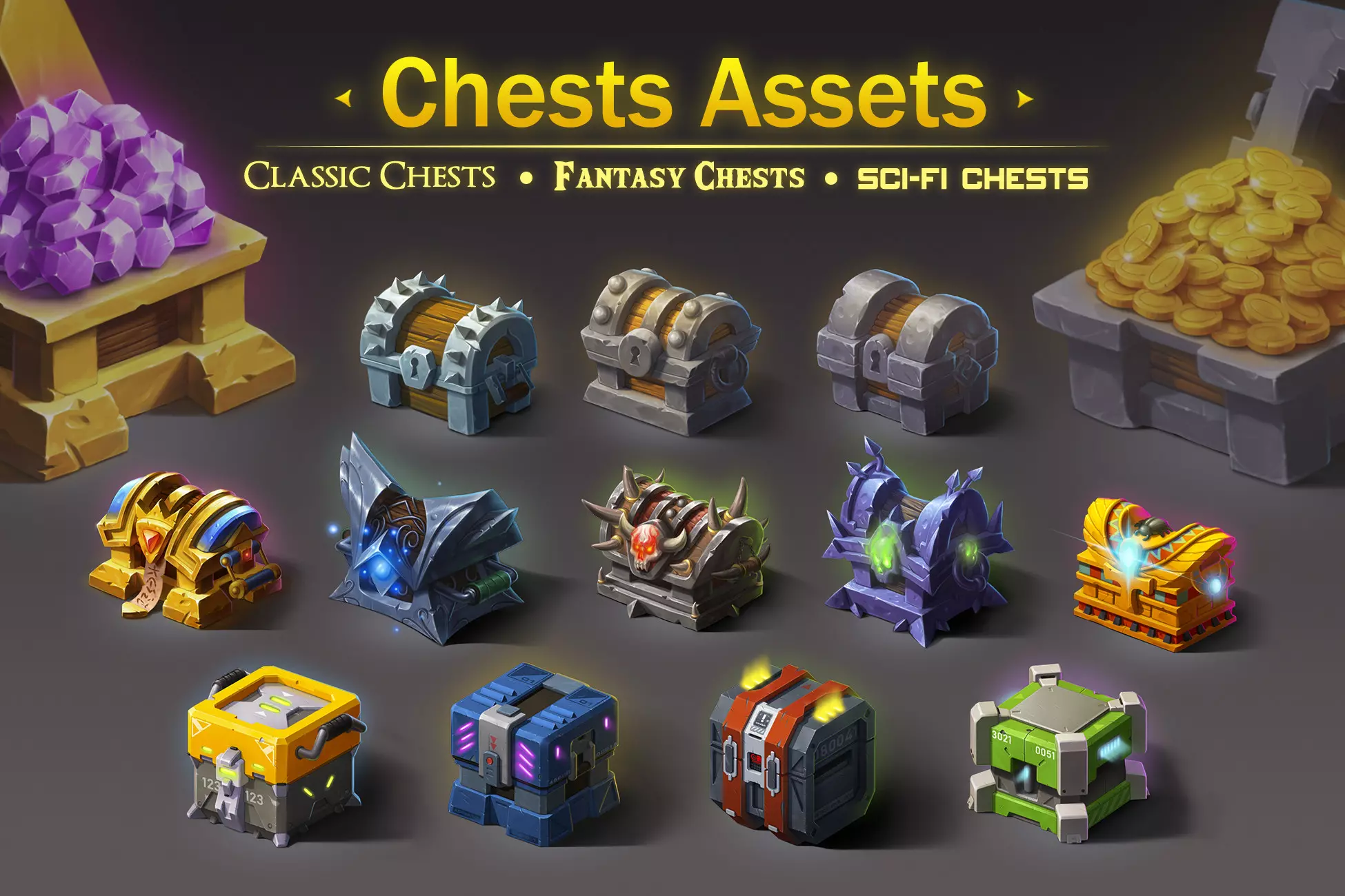 2D Chests Assets - Mega Pack
