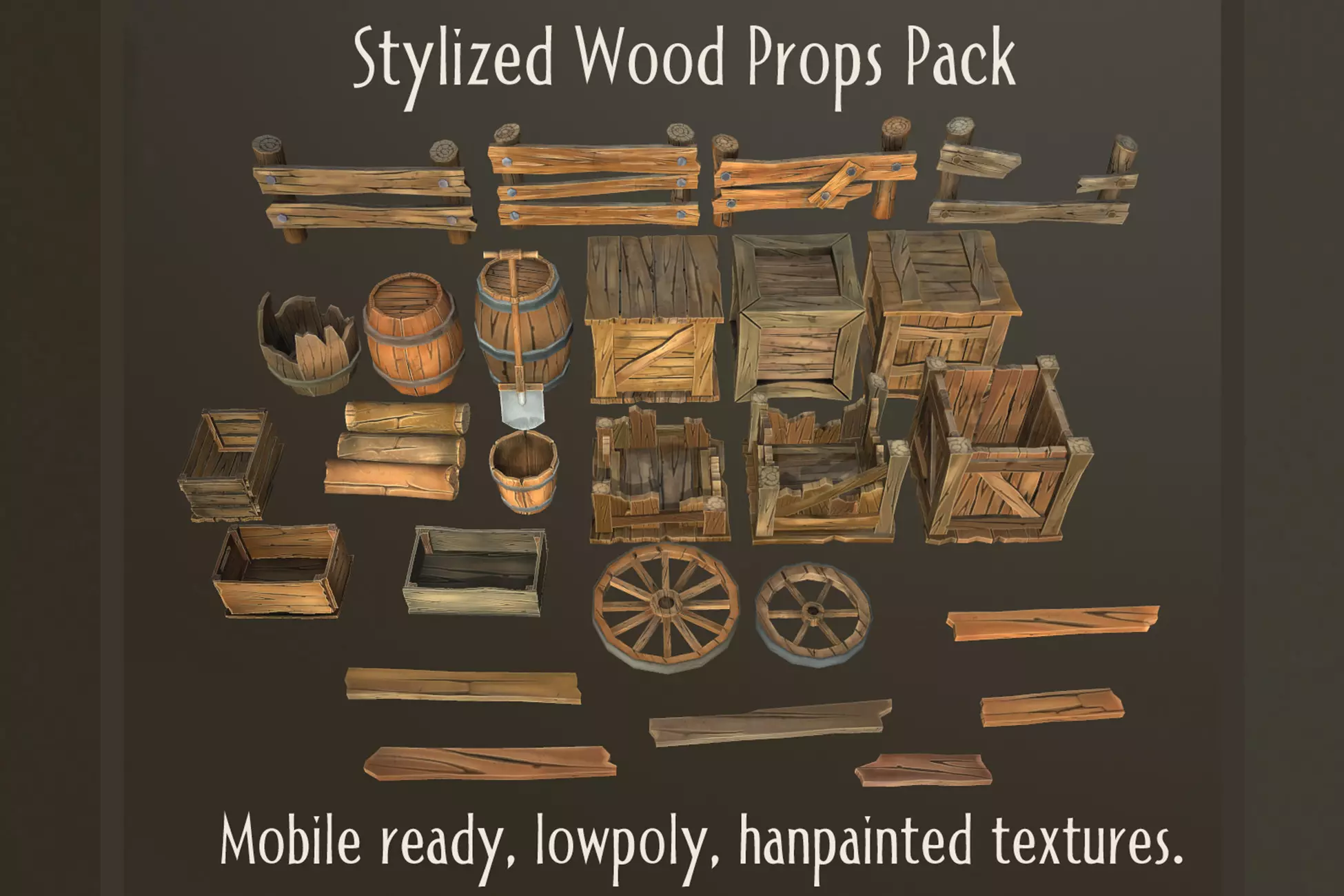 Stylized Wood Props Pack