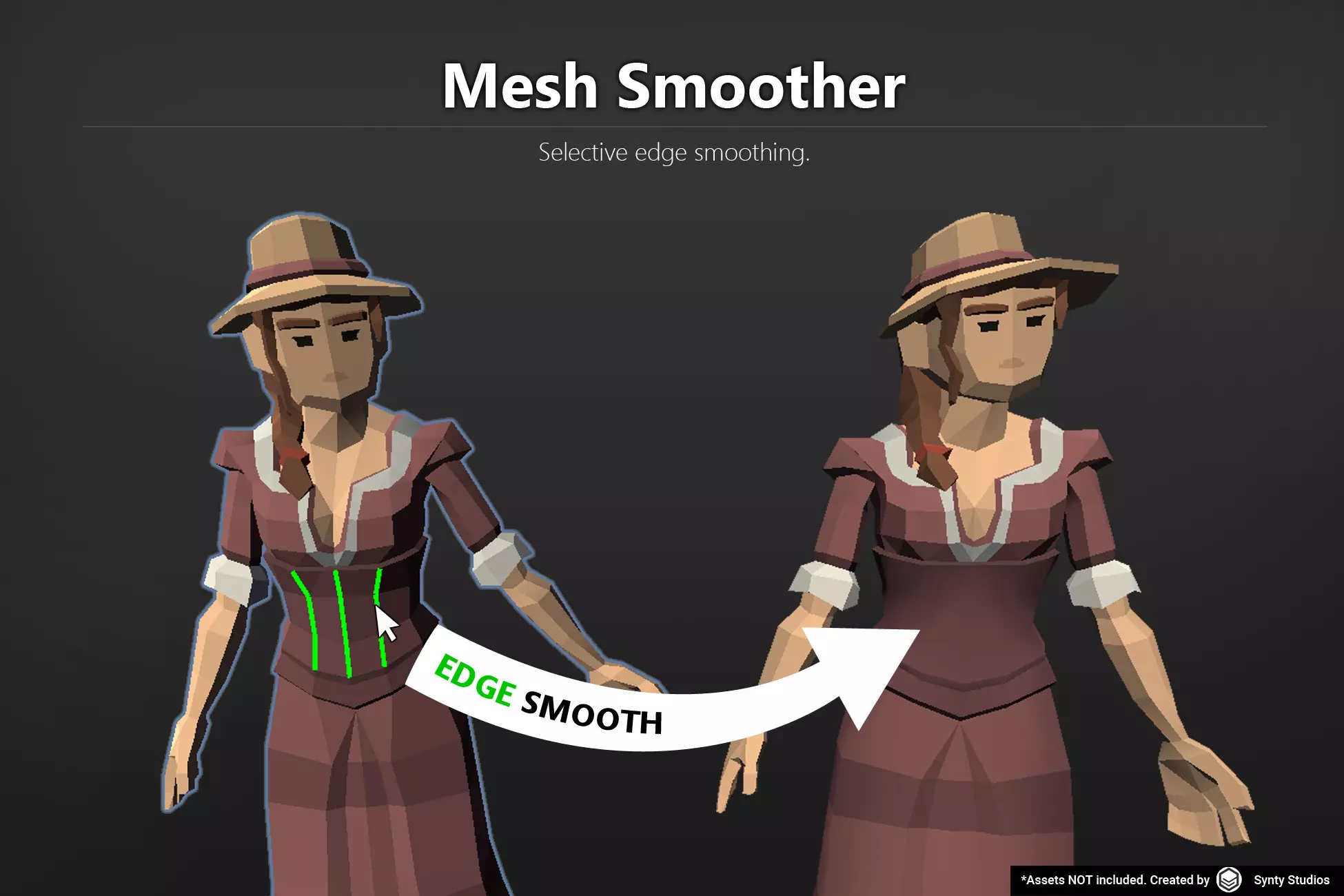 Mesh Smoother - Mesh Edge Normal Editor, Mesh Modifier
