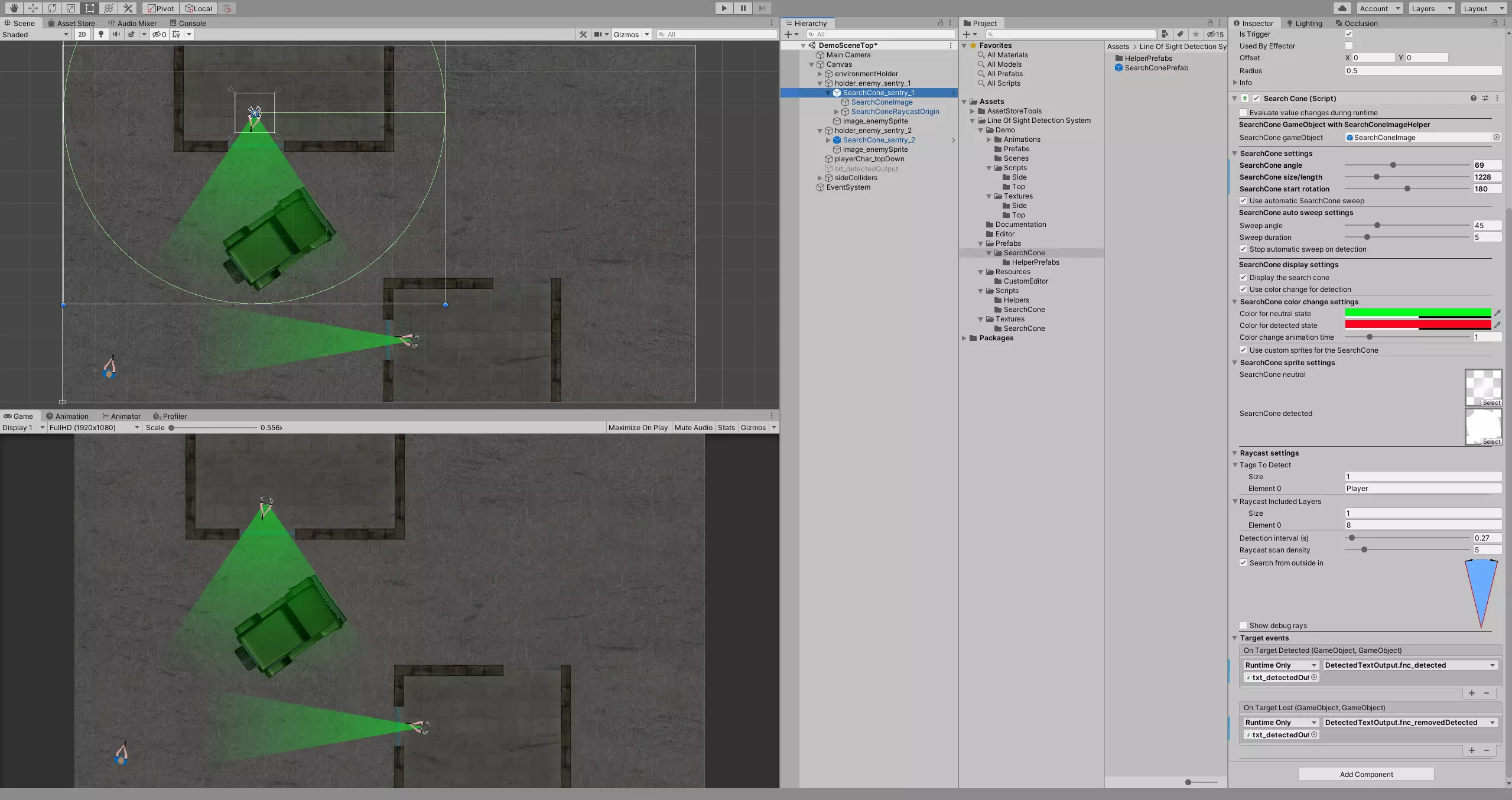 2D Line Of Sight Detection System » MoreAssets - Game Assets